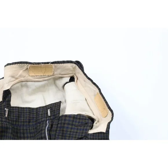 Vintage 30s Mens Size 32x28 Distressed Wool Wide Leg Pants Trousers Plaid USA
